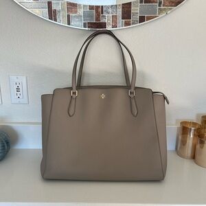 Tory Burch Gray Leather Tote